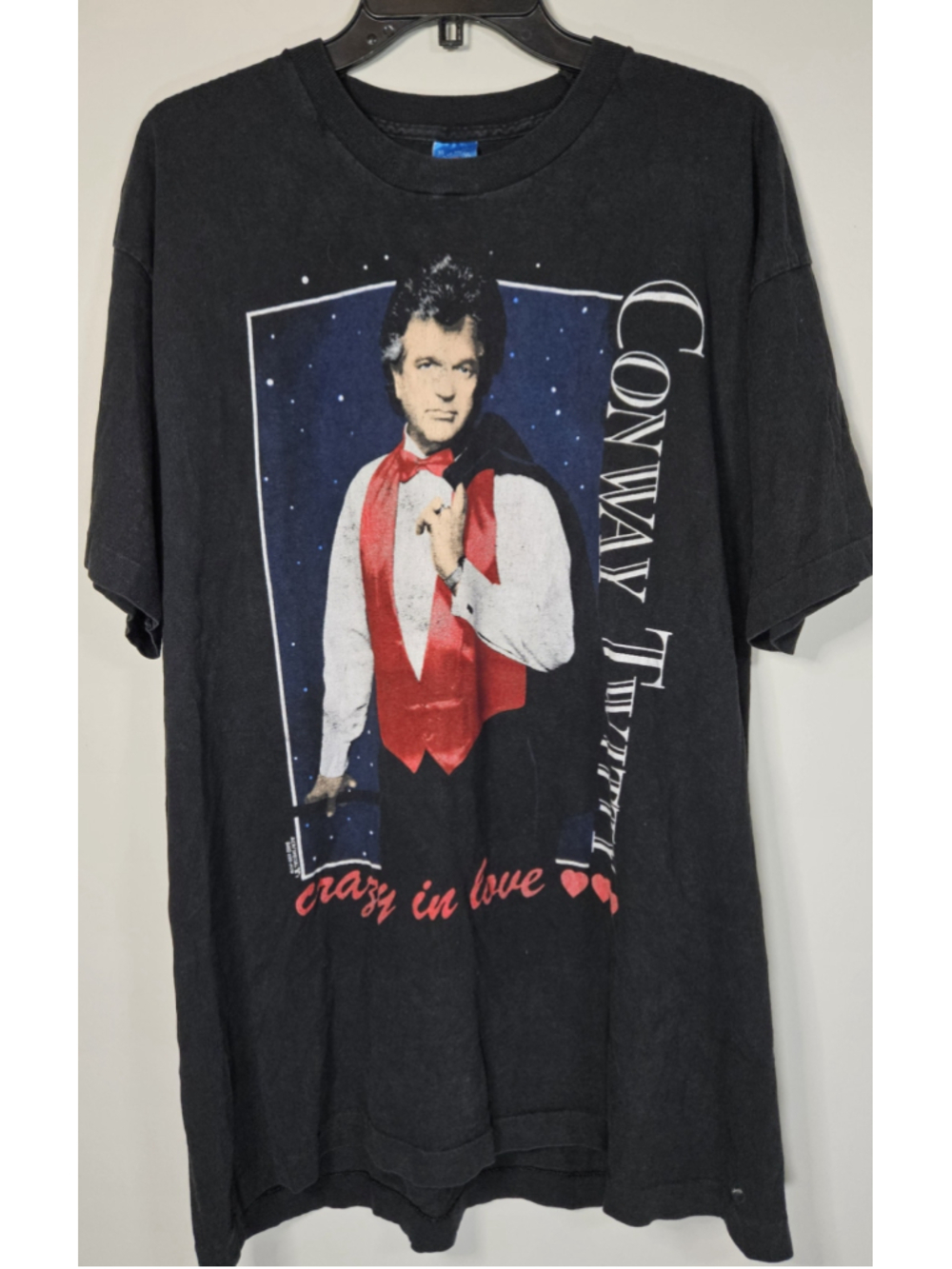 Vintage 90s Conway Twitty Crazy In Love T Shirt XL USA Single Stitch